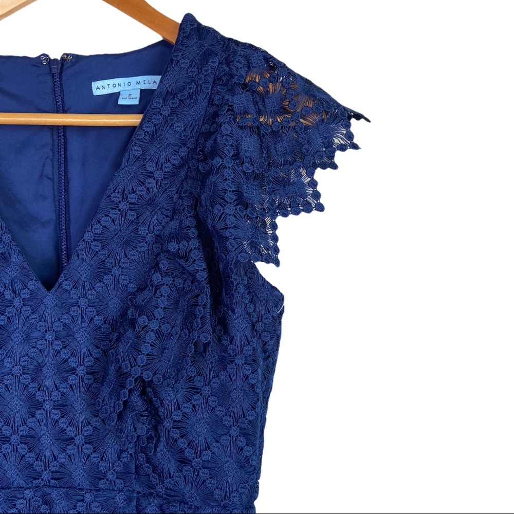 Antonio Melani Bella Navy Lace Midi Dress - Picture 4 of 10